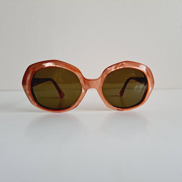 Women's L. Evrard Orange Frame Sunglasses France TWE - Picture 2 of 13